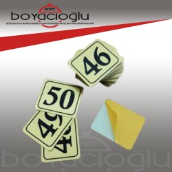 METAL YAPIŞKANLI MASA NUMARASI