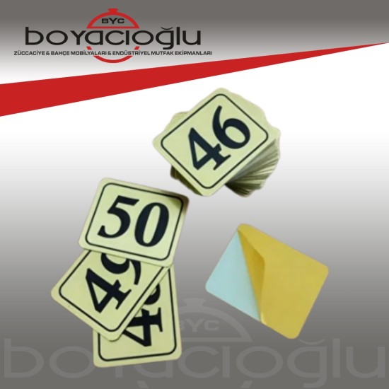 METAL YAPIŞKANLI MASA NUMARASI