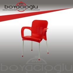 MEVSİM PARİS KOLTUK ECO METAL AYAK -KIRMIZI