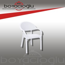 MEVSİM BAMBU RATTAN KOLTUK-BEYAZ