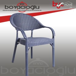 MEVSİM BAMBU RATTAN KOLTUK-ANTRASİT