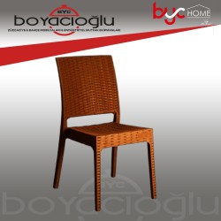MEVSİM ZEUGMA RATTAN KOLSUZ SANDALYE -KAHVE