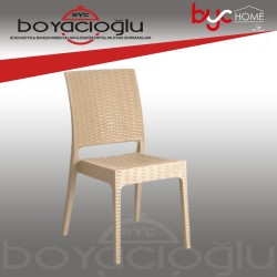 MEVSİM ZEUGMA RATTAN KOLSUZ SANDALYE -KAPİÇİNO