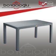 MEVSİM RATTAN MASA CAMSIZ 70X100-ANTRASİT