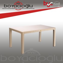 MEVSİM RATTAN MASA CAMSIZ 70X100-KAPİÇİNO
