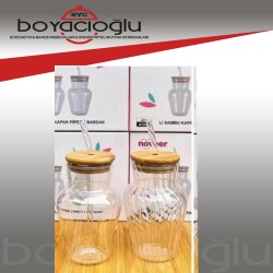 NOVEER NOR-2022 İKİLİ CAM PİPETLİ BARDAK
