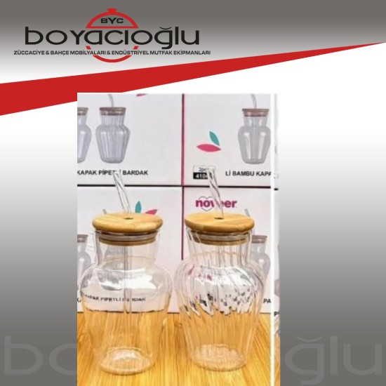 NOVEER NOR-2022 İKİLİ CAM PİPETLİ BARDAK
