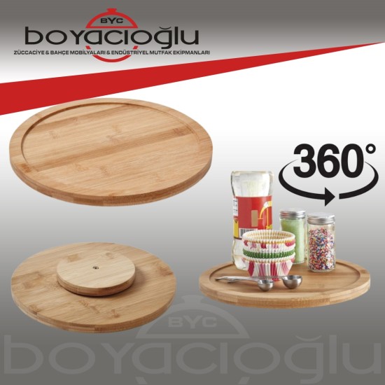 PBT-069 BAMBU DÖNERLİ SUNUM TABAK