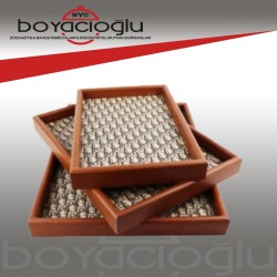 PBT-357 AHŞAP DESENLİ 3LÜ TEPSİ
