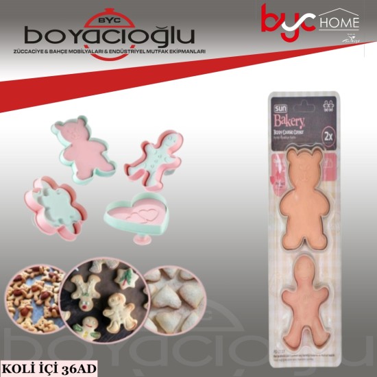 SUN PD-3117 2Lİ BASMALI KURABİYE KALIBI