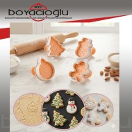 SUN PD-3133 BASMALI KÜÇÜK KURABİYE KALIBI 4LÜ