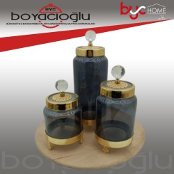PLMY-18869 ELEGANS İSTEME KAVANOZ 3LÜ