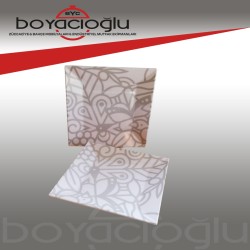 TERMO MELAMİN KARE OTEL DESENLİ TABAK 20CM