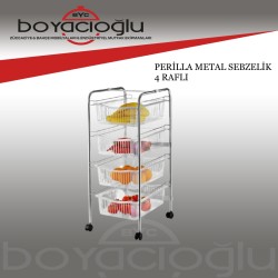 PERİLLA METAL SEBZELİK 4 RAFLI