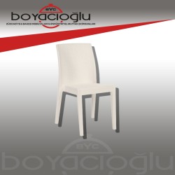RAINBOW SIENA RATTAN SANDALYE - BEYAZ