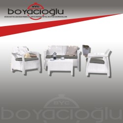 KETER CORFU 2Lİ OTURMA TK - BEYAZ