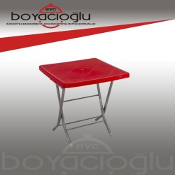 DELTA PRESTIJ 80X80 KATLANIR AYAK MASA - KIRMIZI
