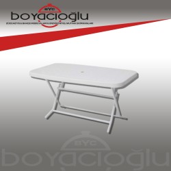 DELTA 90X150 KATLANIR METAL AYAK MASA - BEYAZ