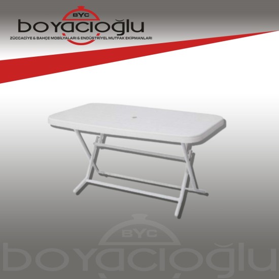 DELTA 90X150 KATLANIR METAL AYAK MASA - BEYAZ DELTA 90X150 KATLANIR METAL AYAK MASA - BEYAZ