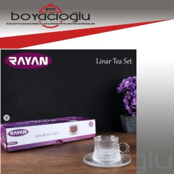 RAYAN LİNAR CAM NESKAFE ÇAY SETİ 6LI RAYAN LİNAR CAM NESKAFE ÇAY SETİ 6LI
