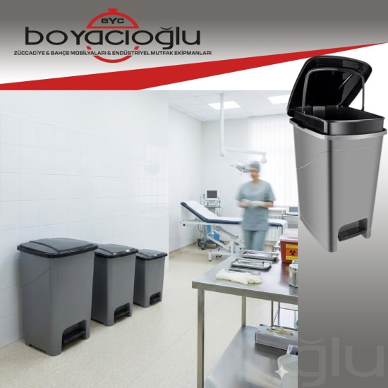 SARAL S-3027 SLİM PEDALLI ÇÖP KOVALI 10LT