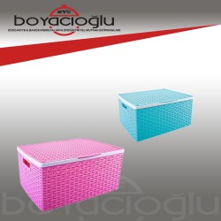 SARAL RATTAN KÖŞELİ KAPAKLI SELE