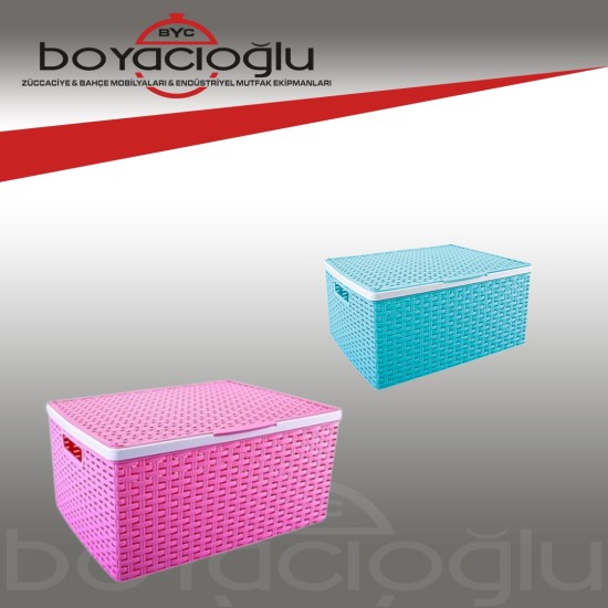 SARAL RATTAN KÖŞELİ KAPAKLI SELE