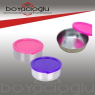 BYC KAPAKLI ÇELİK SAKLAMA KABI 3NO 16CM 