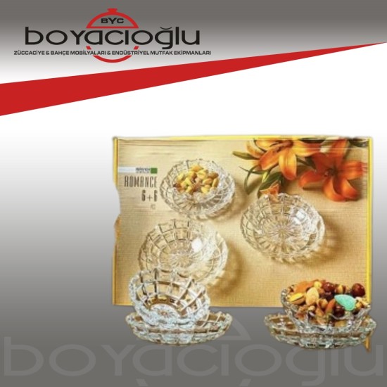 KAVEH SE0317GCL ROMANCE TATLI TABAK SETİ 6LI KAVEH SE0317GCL ROMANCE TATLI TABAK SETİ 6LI