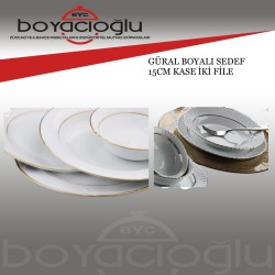 GÜRAL BOYALI SEDEF 15CM KASE İKİ FİLE