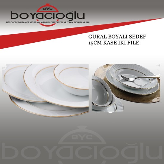 GÜRAL BOYALI SEDEF 15CM KASE İKİ FİLE GÜRAL BOYALI SEDEF 15CM KASE İKİ FİLE