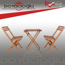 LUCAS AHŞAP BİSTRO PİKNİK SETİ