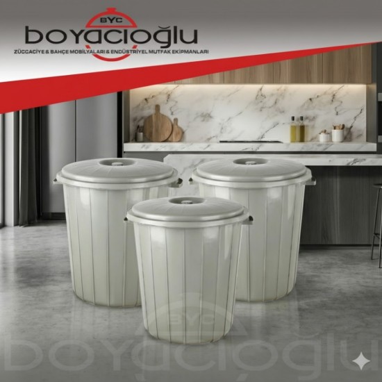 YUVARLAK ÇÖP VARİL 35LT