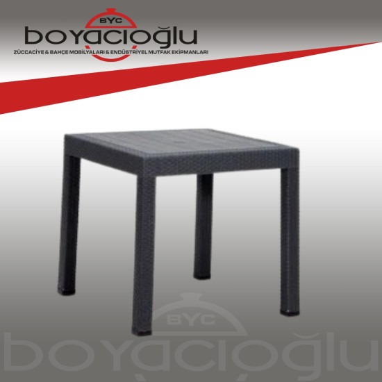 SAĞLAM 525 ELİT RATTAN MASA CAMSIZ 80X80-ANTRASİT SAĞLAM 525 ELİT RATTAN MASA CAMSIZ 80X80-ANTRASİT