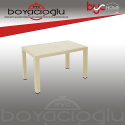 SAĞLAM 527 RATTAN MASA 80X140 CAMSIZ KAPİÇİNO