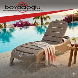 SAĞLAM 602 TİTAN RATTAN ŞEZLONG-KAPİÇİNO