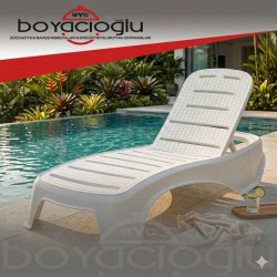 SAĞLAM 602 TİTAN RATTAN ŞEZLONG-BEYAZ