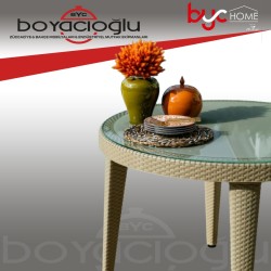 SAĞLAM RATTAN YUV. MASA CAMLI 110Q-KAPİÇİNO