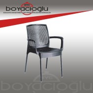 SAĞLAM DEFNE RATTAN KOLTUK-ANTRASİT