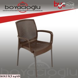 SAĞLAM DEFNE RATTAN KOLTUK-KAHVE