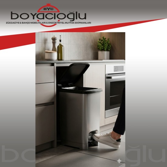 SAĞLAM ST-227 SLİM PEDALLI ÇÖP KOVA 50LT