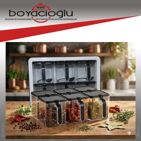 ALACA ST-264 TAPİX KRİSTAL 6LI BAHARATLIK