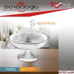 SİGMA PARİS 25CM CAM AYAKLI SUNUMLUK