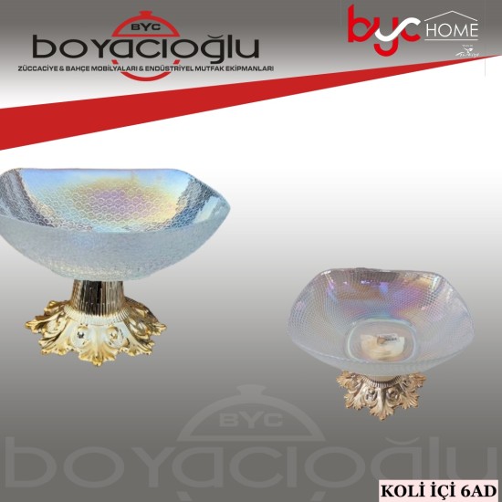SİGMA İRİS KARE CAM MEYVELİK 24CM