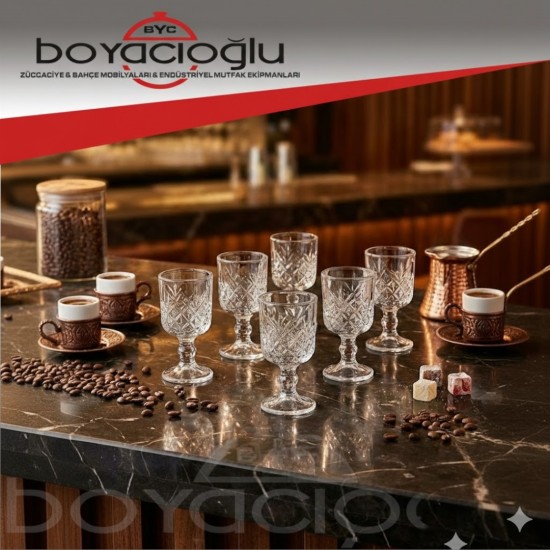 KAVEH SH20036CL CALVİN 6LI KAHVE YANI BARDAK