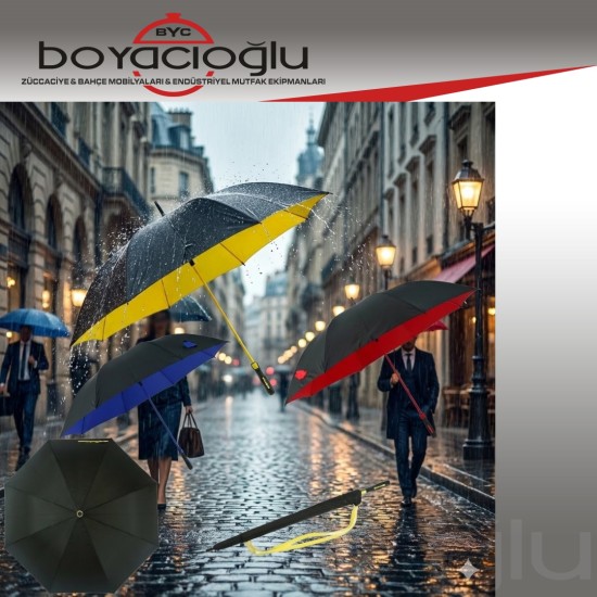 SKY-18 RENKLİ PROTOKOL ÇOBAN BASTON ŞEMSİYE