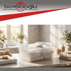 SAĞLAM ST-026 DİKD. ŞEFFAF ÇAMAŞIR SEPETİ