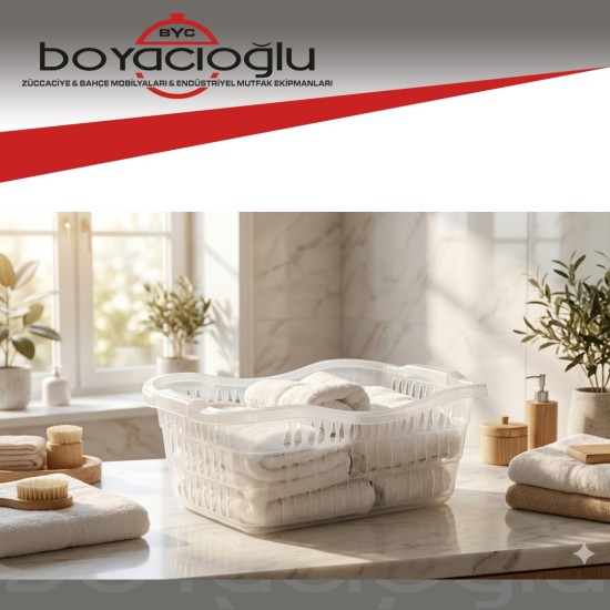 SAĞLAM ST-026 DİKD. ŞEFFAF ÇAMAŞIR SEPETİ