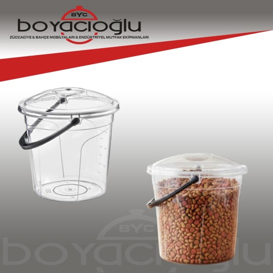 SAĞLAM ST-030 ŞEFFAF KAPAKLI KOVA ÖLÇEKLİ 20LT