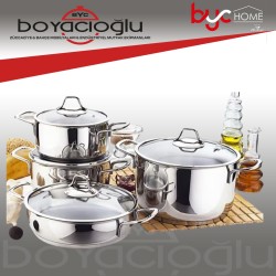 GÜLSAN SU ÇELİK TENCERE SET 8PRÇ